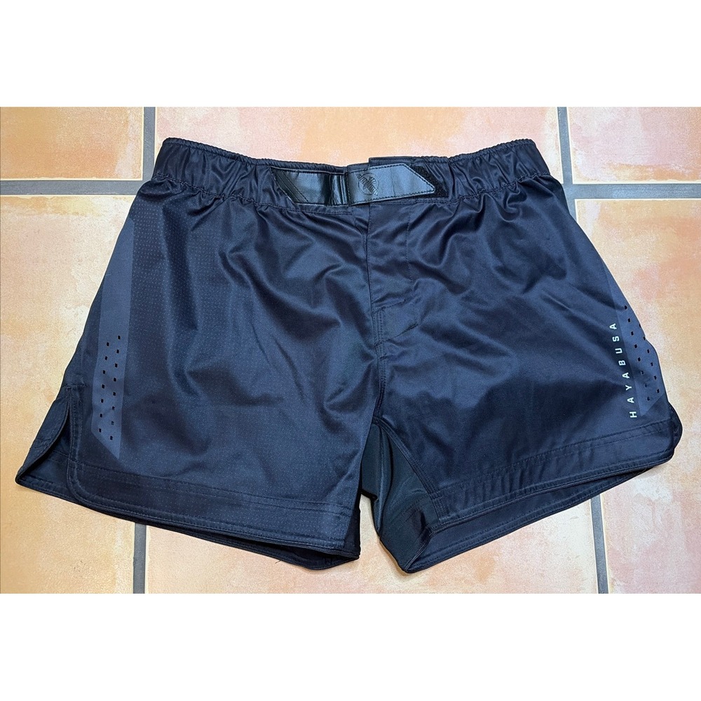 Hayabusa MMA Grappling Shorts Black Mens Size Large Fight Kickboxing